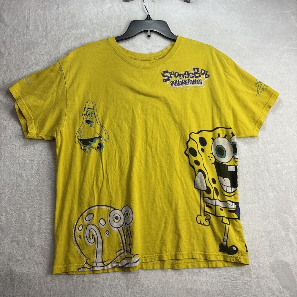 Vintage 1999 Yellow SpongeBob SquarePants Shirt Nickelodeon Youth XL